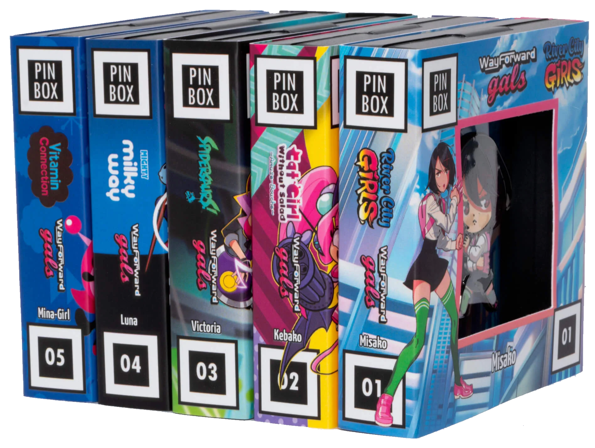 WayForward Gals Pin Bundle 1 (01 - 05)